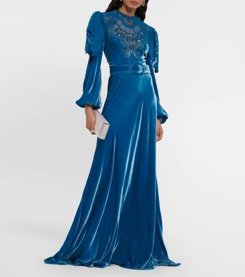 Robe aus Samt | Costarellos