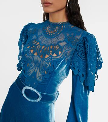 Robe aus Samt | Costarellos