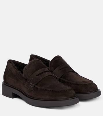 Harris shearling-lined suede loafers | Gianvito Rossi