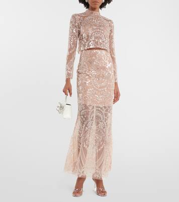 Verzierter Maxirock | Self-Portrait