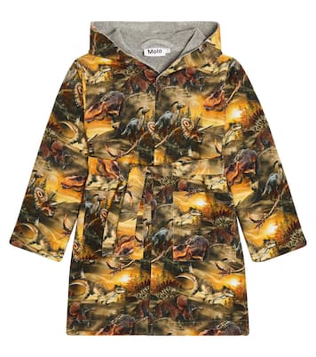 Wave printed cotton-blend robe | Molo