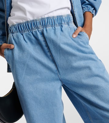 Jeans a gamba larga con logo | Prada