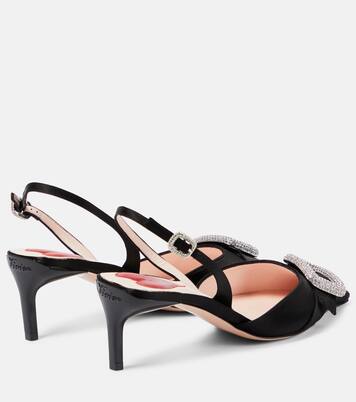 Escarpins Dorsay en satin à ornements | Roger Vivier