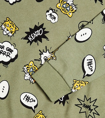 Printed cotton-blend jersey sweatshirt | Kenzo Kids