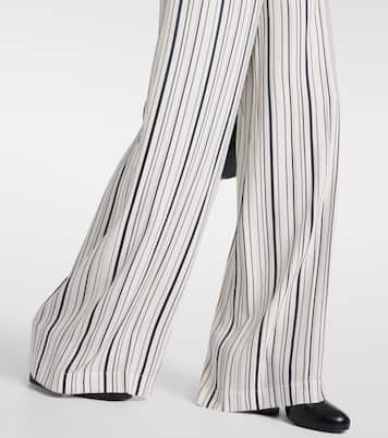 Pantalon ample Hulin rayé en soie | Joseph