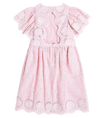 Openwork embroidered cotton-blend dress | Tartine et Chocolat