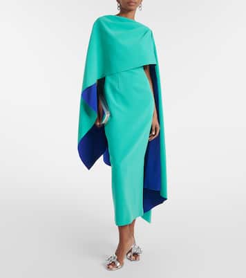 Demetria caped crêpe gown | Roksanda