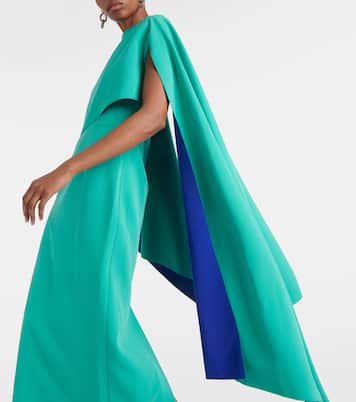 Demetria caped crêpe gown | Roksanda