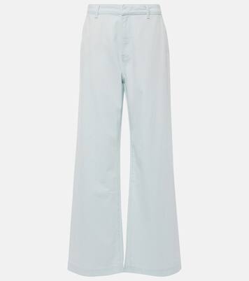 Pantalon ample à taille haute en coton | Vince