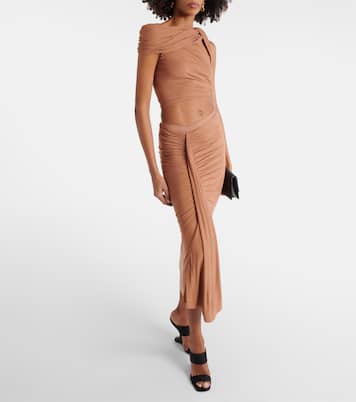 Lilies Cropped-Top Sienna aus Jersey | Rick Owens