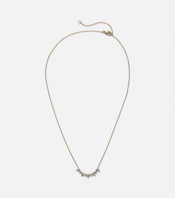 Perfect Pear 10kt gold necklace with diamonds | Stone and Strand