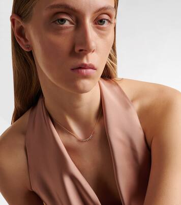 Perfect Pear 10kt gold necklace with diamonds | Stone and Strand