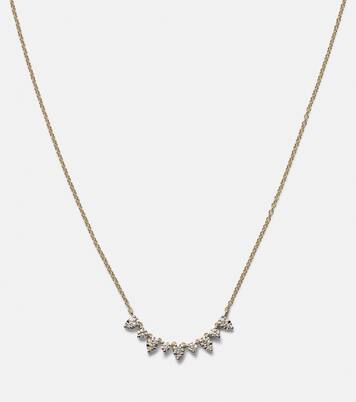 Perfect Pear 10kt gold necklace with diamonds | Stone and Strand