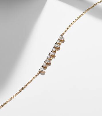 Perfect Pear 10kt gold necklace with diamonds | Stone and Strand
