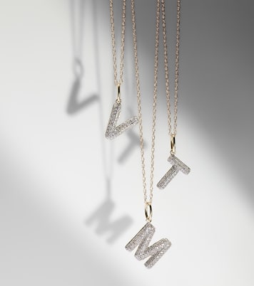 Collier Initial en or 10 ct et diamants | Stone and Strand