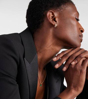 3 Row 18kt gold hoop earrings with diamonds | Anita Ko