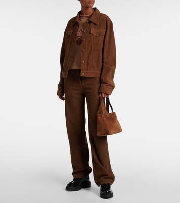 Schultertasche Medium aus Veloursleder | Prada