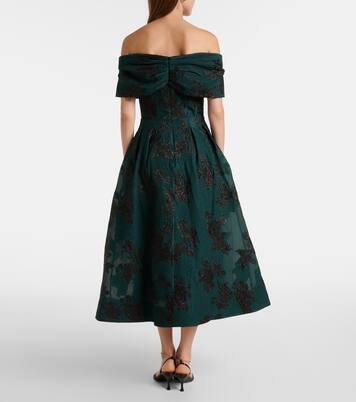 Robe midi Beryl à encolure bardot | Rebecca Vallance