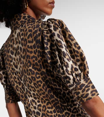 Abito midi in popeline di cotone | Ganni