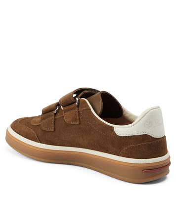 Walk leather-trimmed suede sneakers | Loro Piana Kids