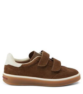 Walk leather-trimmed suede sneakers | Loro Piana Kids