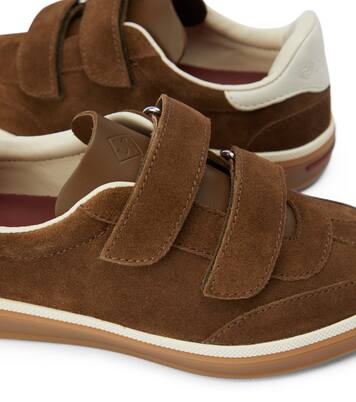Walk leather-trimmed suede sneakers | Loro Piana Kids