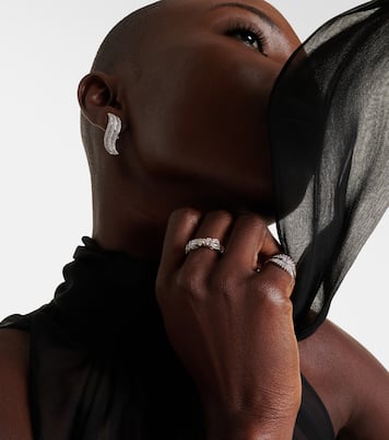 Orecchini Celeste Small in oro bianco 18kt con diamanti | Anita Ko