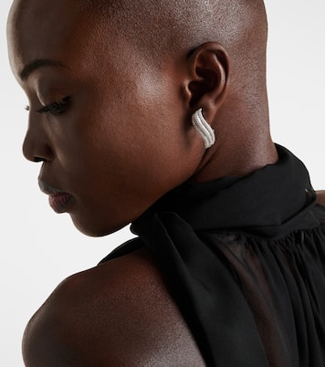 Orecchini Celeste Small in oro bianco 18kt con diamanti | Anita Ko