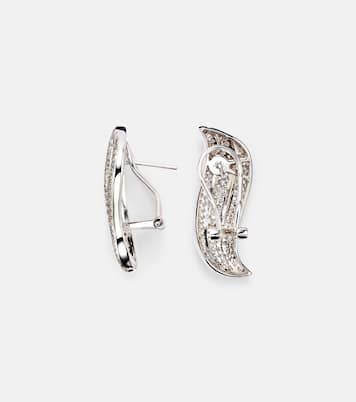 Orecchini Celeste Small in oro bianco 18kt con diamanti | Anita Ko