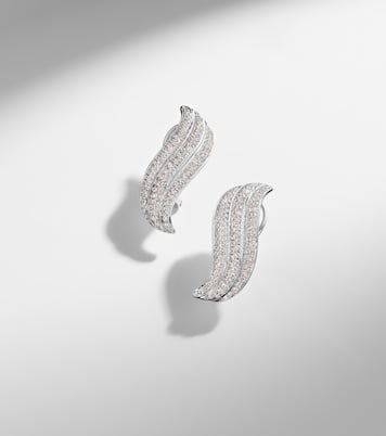 Orecchini Celeste Small in oro bianco 18kt con diamanti | Anita Ko