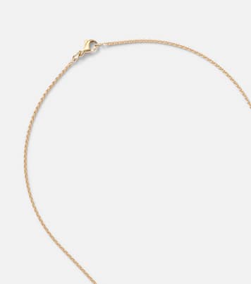 Halskette Heart Scapular aus 18kt Gelbgold mit Ebenholz und Diamanten | Marie Lichtenberg