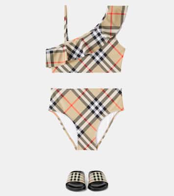 Burberry Check ruffled bikini | Burberry Kids