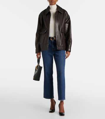 High-Rise Cropped Straight Jeans | 7 For All Mankind