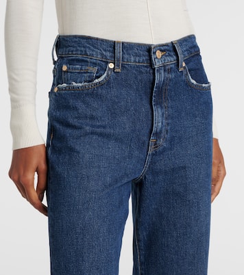 High-Rise Cropped Straight Jeans | 7 For All Mankind