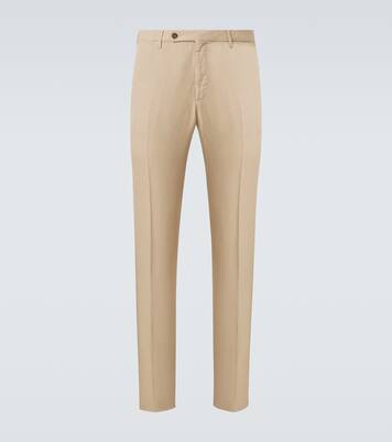 Linen and cotton straight pants | Slowear