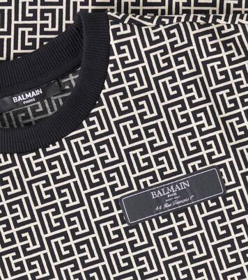 Cotton-blend jersey dress | Balmain Kids