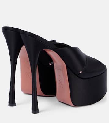 Salma 155 satin platform mules | Amina Muaddi