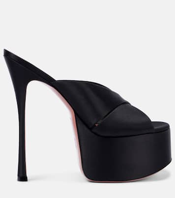 Salma 155 satin platform mules | Amina Muaddi