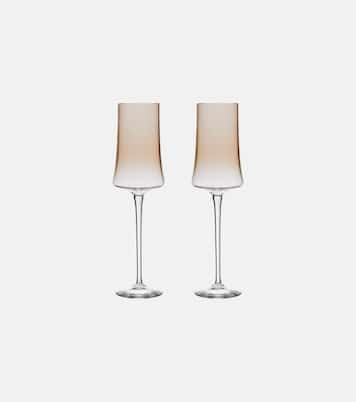 Set of 2 Murano glass champagne flutes | Brunello Cucinelli