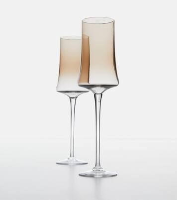 Set of 2 Murano glass champagne flutes | Brunello Cucinelli
