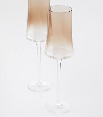 Set of 2 Murano glass champagne flutes | Brunello Cucinelli