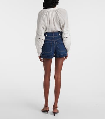 Short Jaffee à taille haute en jean | Veronica Beard