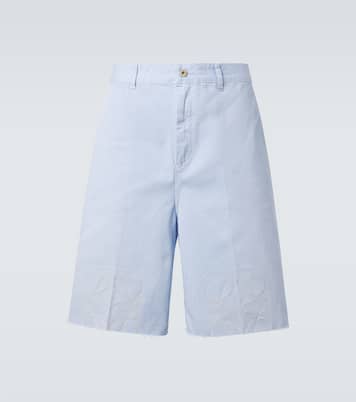 Paula's Ibiza Anagram cotton twill Bermuda shorts | Loewe