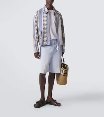 Paula's Ibiza Anagram cotton twill Bermuda shorts | Loewe