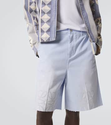 Paula's Ibiza Anagram cotton twill Bermuda shorts | Loewe