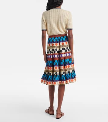 Printed cotton midi skirt | Valentino