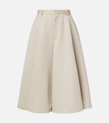 Cotton and silk twill culottes | Bottega Veneta
