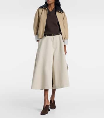 Cotton and silk twill culottes | Bottega Veneta
