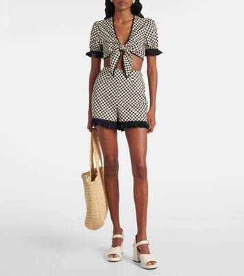 Sandales Fawcette 100 à plateau en cuir | Valentino Garavani