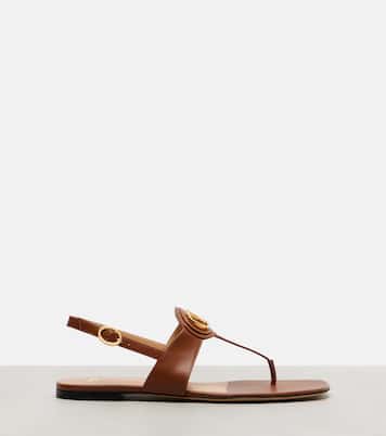 VLogo Signature leather thong sandals | Valentino Garavani
